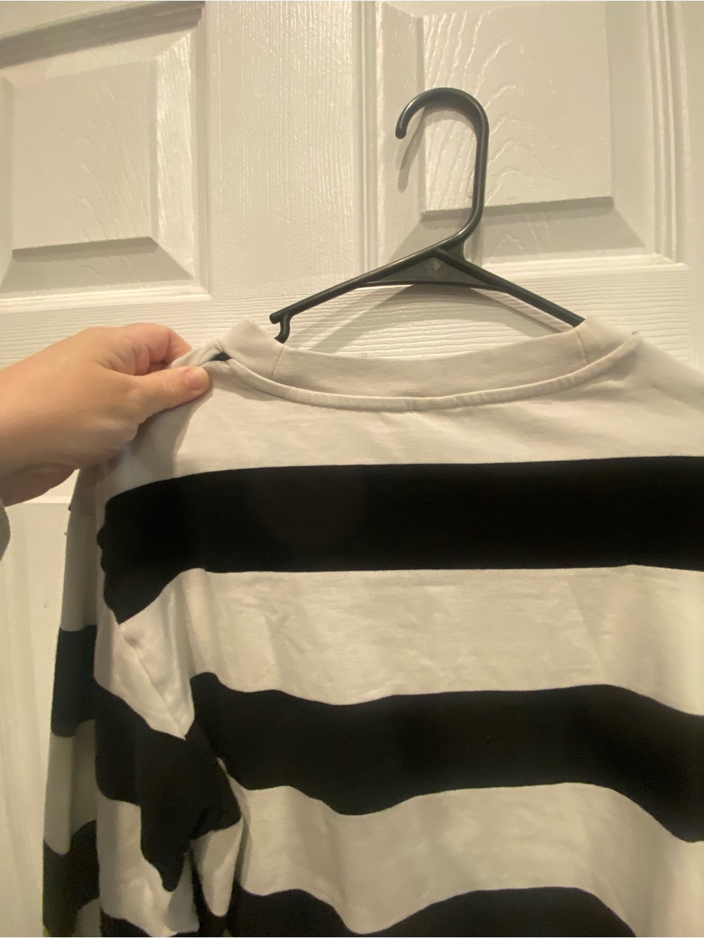 H&M Striped Black & White Long Sleeve Top